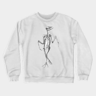 Retro Curious Bird Skeleton Crewneck Sweatshirt